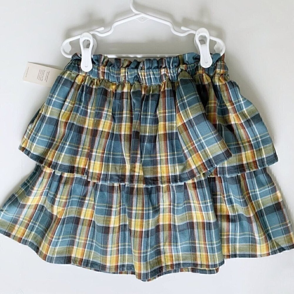 NWT Tea Collection Girl Tiered Plaid Skirt 10 Years 12 Years 14 Years